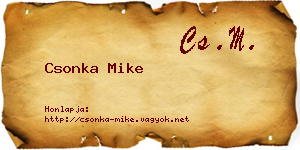 Csonka Mike névjegykártya